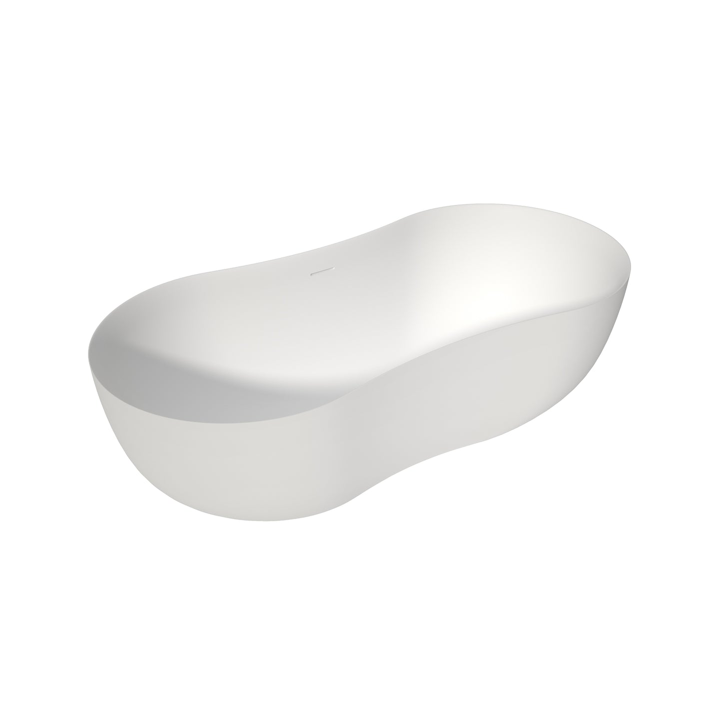 Medunjess Freestanding Bathtub Solid Surface Serenity Wave Bathtub