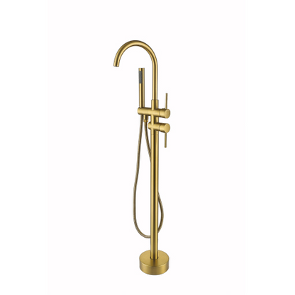 Medunjess Tub Faucet Floor Tub Spout with Diverter Freestanding Bathtub Faucet Fillter