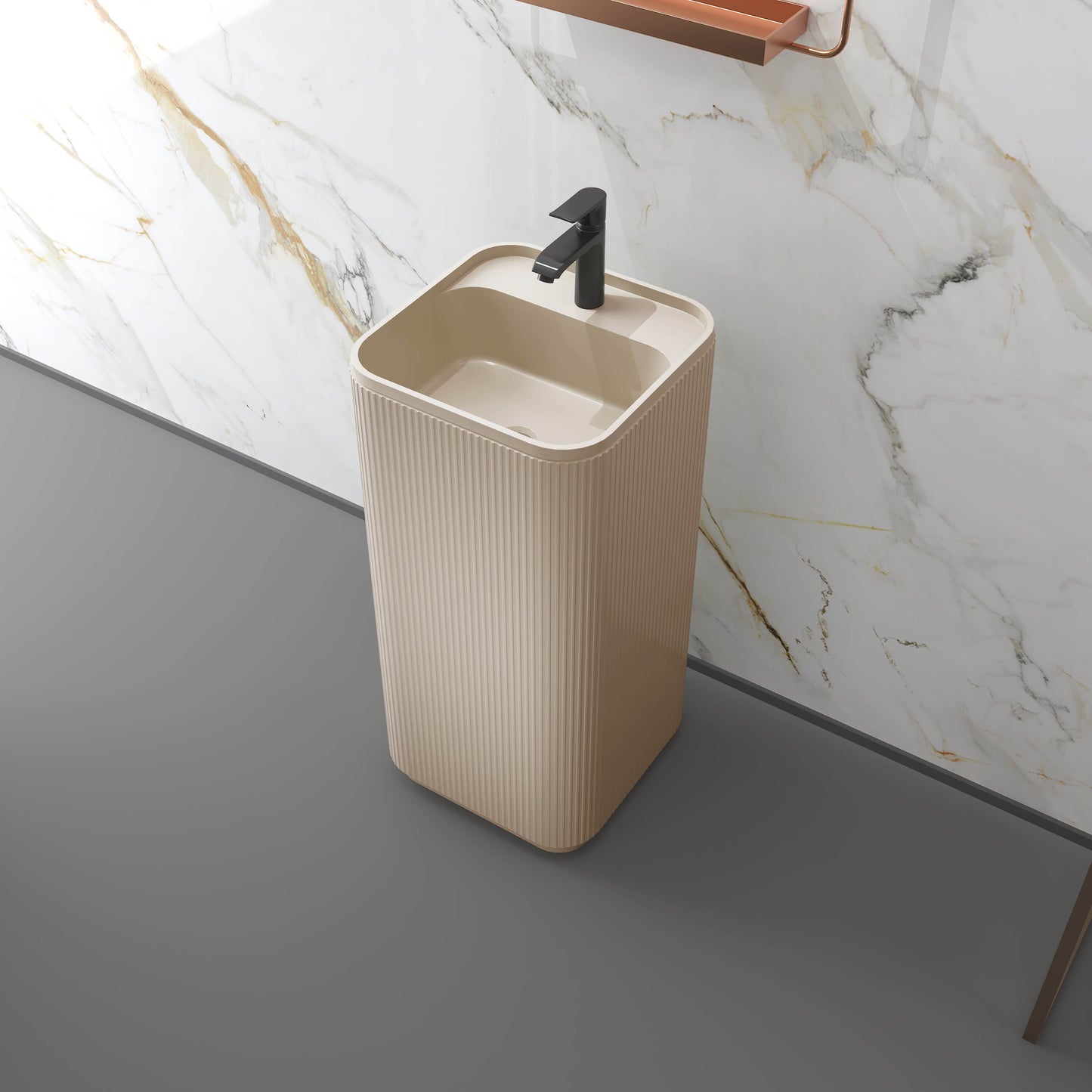 Medunjess 16.5''x33.8'' Glyph Pedestal Basin