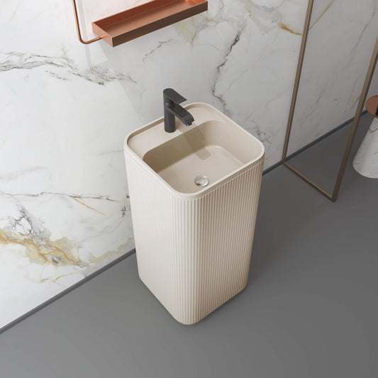 Medunjess 16.5''x33.8'' Glyph Pedestal Basin
