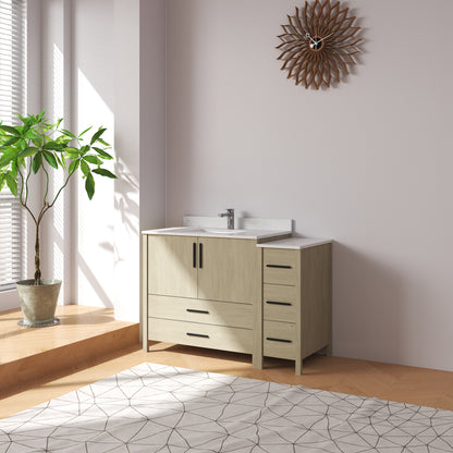 Medunjess 48'' Matrix Bathroom Vanities Sets With White Granite Top