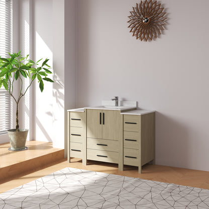 Medunjess 48'' Matrix Bathroom Vanities Sets With White Granite Top