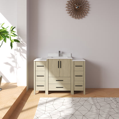 Medunjess 48'' Matrix Bathroom Vanities Sets With White Granite Top