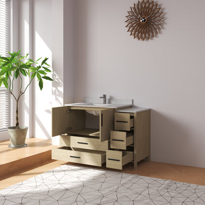 Medunjess 48'' Matrix Bathroom Vanities Sets With White Granite Top
