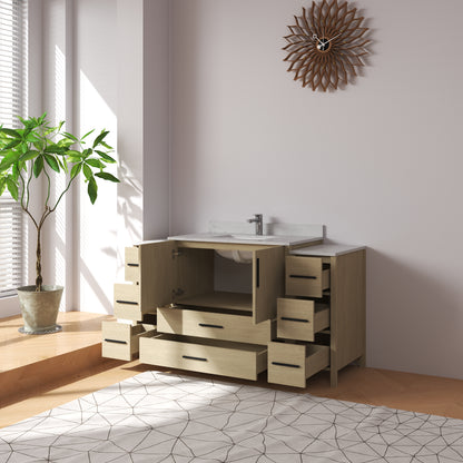 Medunjess 60'' Matrix Bathroom Vanities Sets With White Granite Top