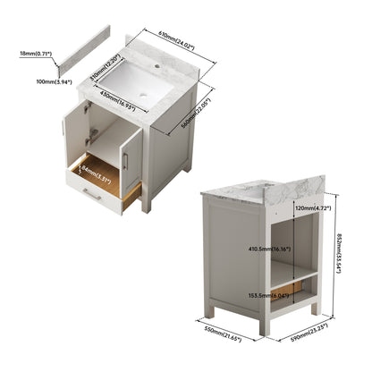 Medunjess 26'' Axis Bathroom Vanities With Single Sink