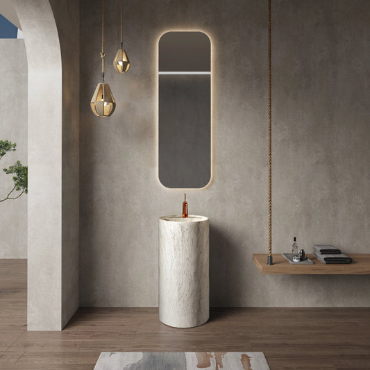 Medunjess 15.7''x33.8'' Column Pedestal Basin