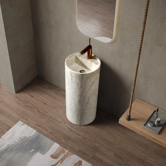 Medunjess 15.7''x33.8'' Column Pedestal Basin