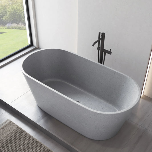 Medunjess 59" Coalesce Freestanding Terrazzo Bathtub