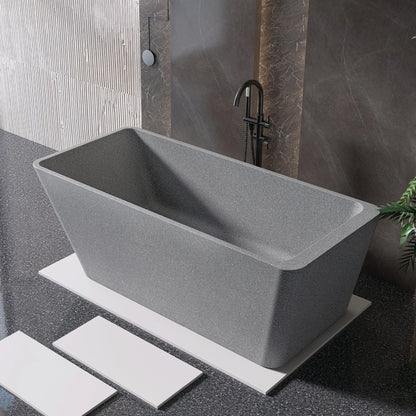 Medunjess 66" Marmoreal Freestanding Terrazzo Bathtub
