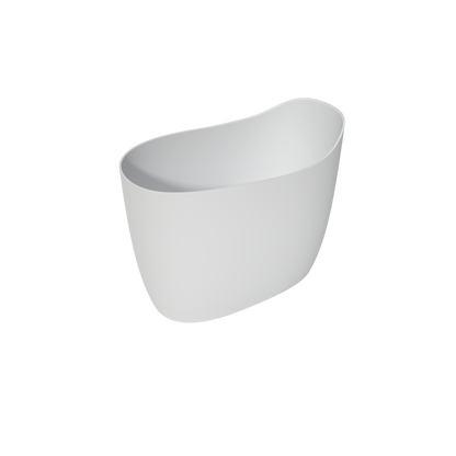 Medunjess 47" Japanese Soaking Tub Matte White Artificial Stone Soaking Tub with Built-in Seat (No Overflow)