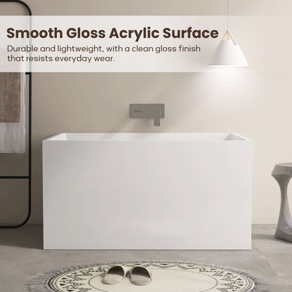 Medunjess 47” Tranquility Freestanding acrylic bathtub