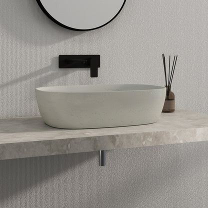 Medunjess 23'' Luna Oval Solid Surface Vessel Sink