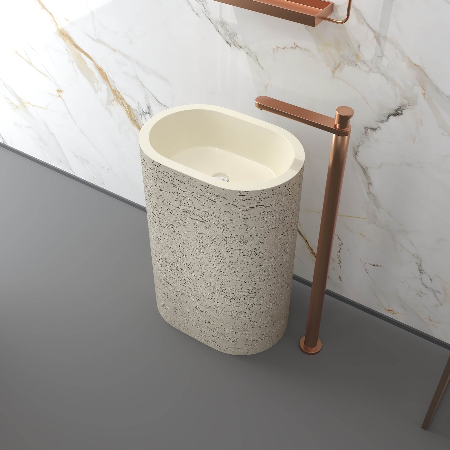 Medunjess 23.6''x33.8'' Lithos Pedestal Basin