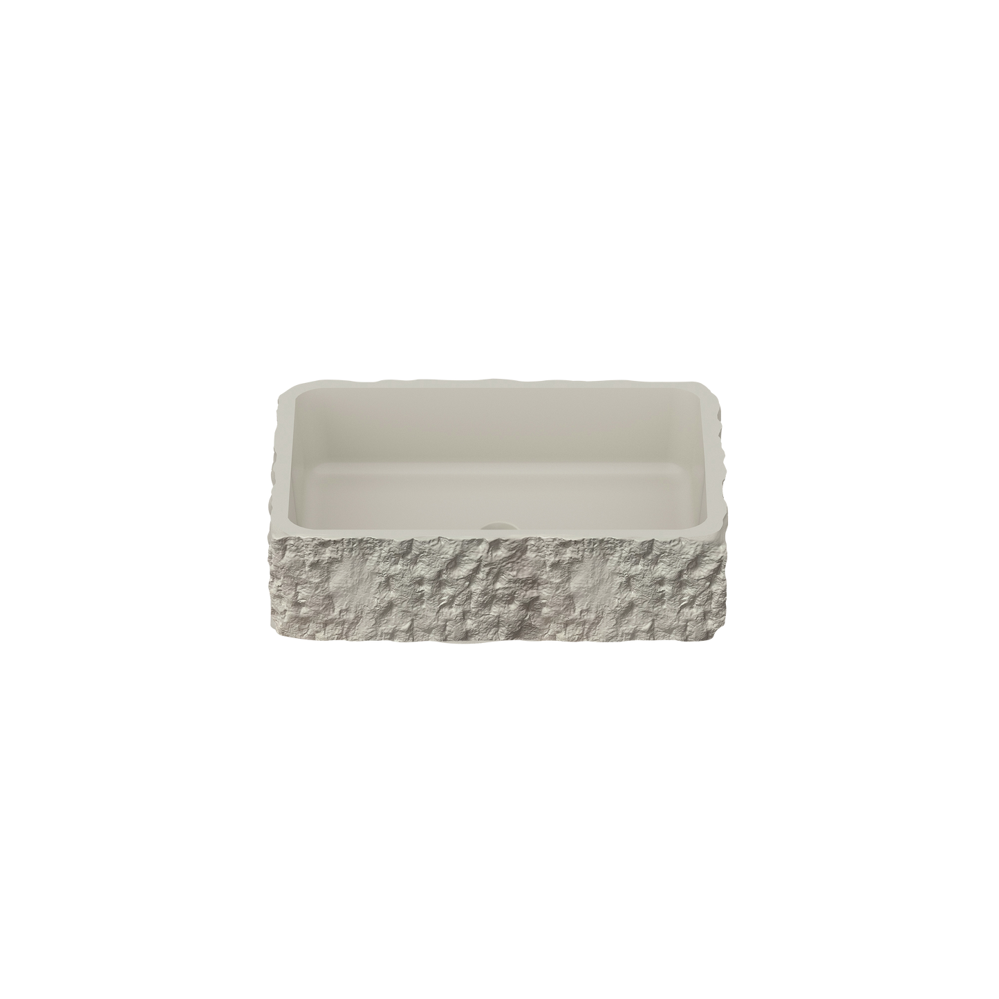 Medunjess 20" Modern Textured Rock Face Above-Counter Bathroom Vanity Basin