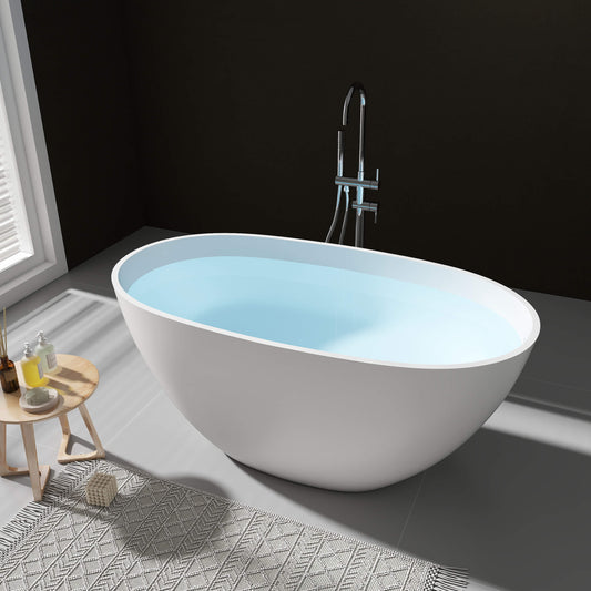 Medunjess 51''Freestanding compact soaking tub Solid surface design