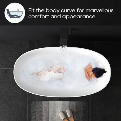 Medunjess 51''Freestanding compact soaking tub Solid surface design