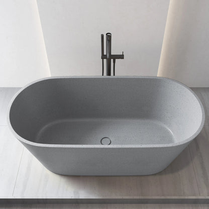Medunjess 59" Coalesce Freestanding Terrazzo Bathtub
