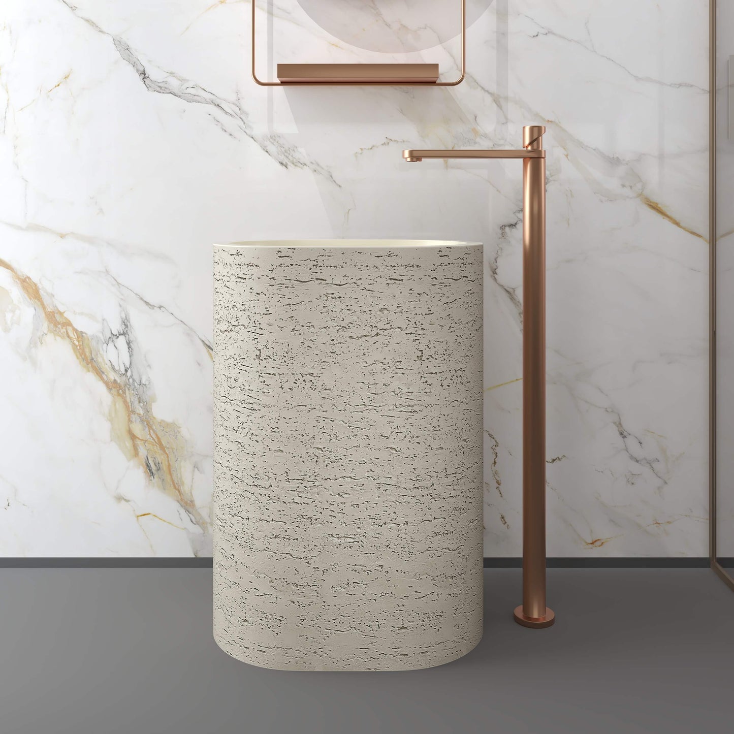Medunjess 23.6''x33.8'' Lithos Pedestal Basin