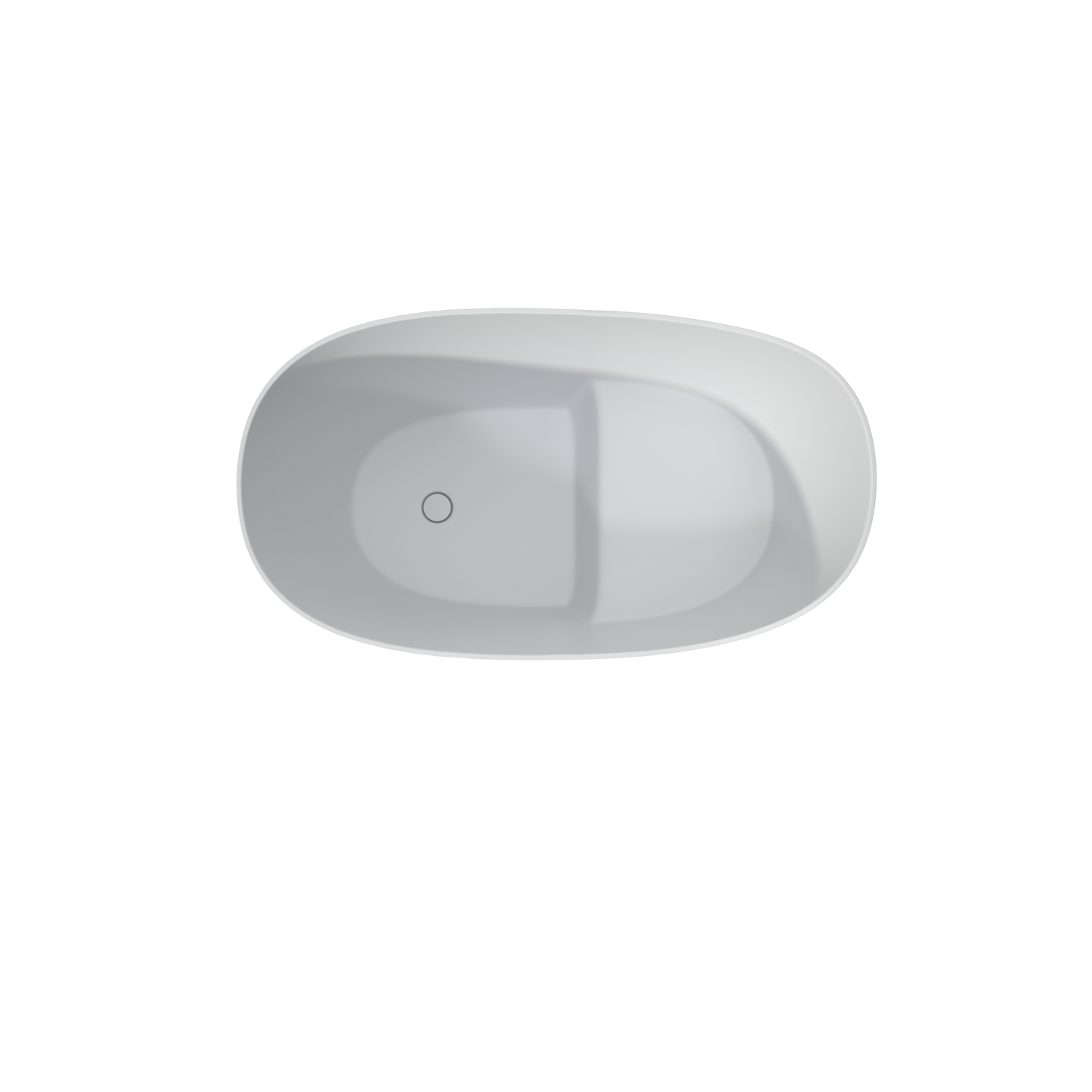 Medunjess 47" Japanese Soaking Tub Matte White Artificial Stone Soaking Tub with Built-in Seat (No Overflow)