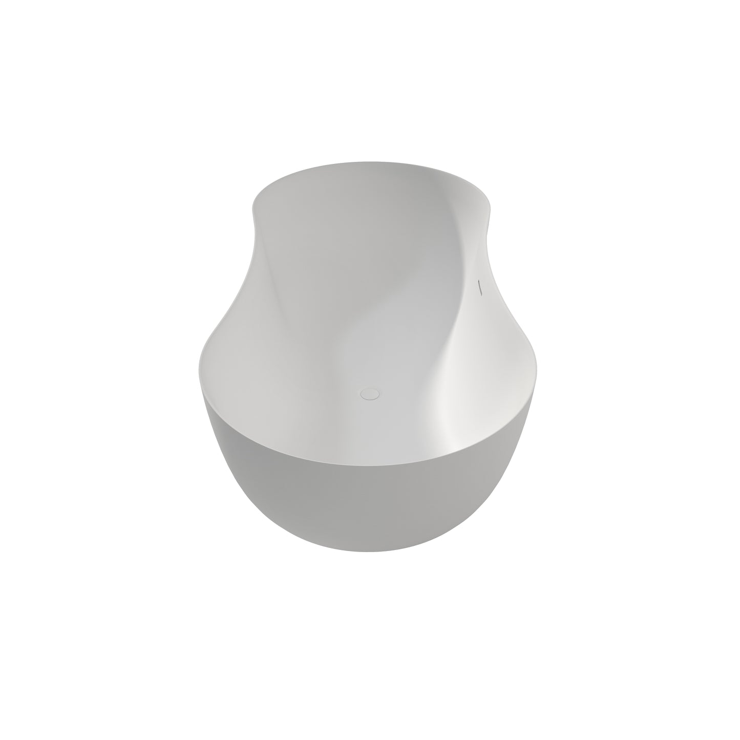 Medunjess Freestanding Bathtub Solid Surface Serenity Wave Bathtub