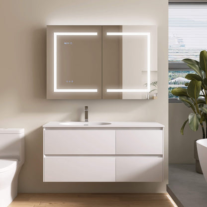 Medunjess 48''x32''  Crystalis Mirror Cabinet with LED (Double Doors)