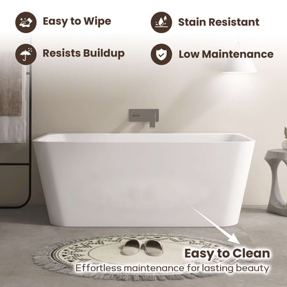 Medunjess 59” Serenity Freestanding acrylic bathtub