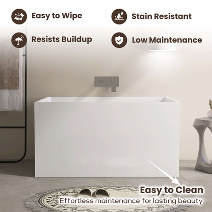 Medunjess 47” Tranquility Freestanding acrylic bathtub