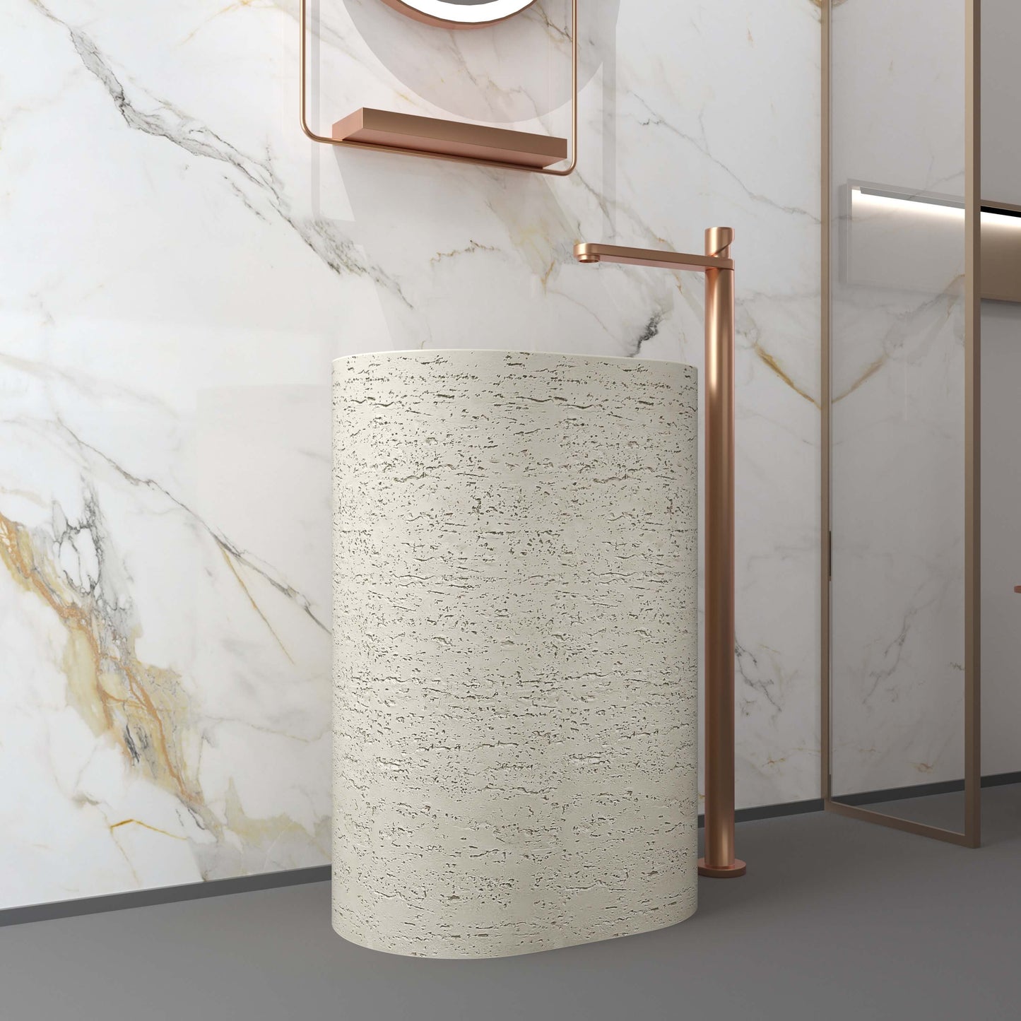 Medunjess 23.6''x33.8'' Lithos Pedestal Basin