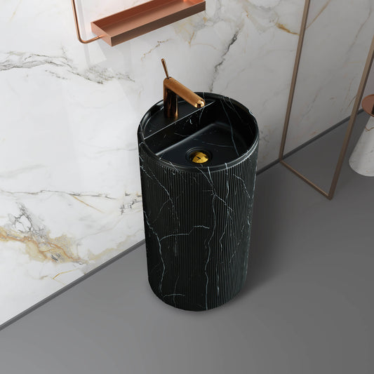Medunjess 15.7''x33.8'' Totem Pedestal Basin