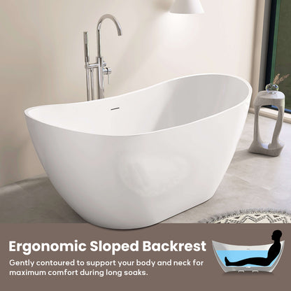 Medunjess 61” Icon Freestanding acrylic bathtub