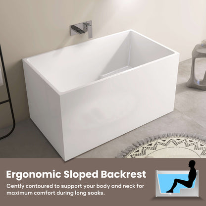 Medunjess 47” Tranquility Freestanding acrylic bathtub