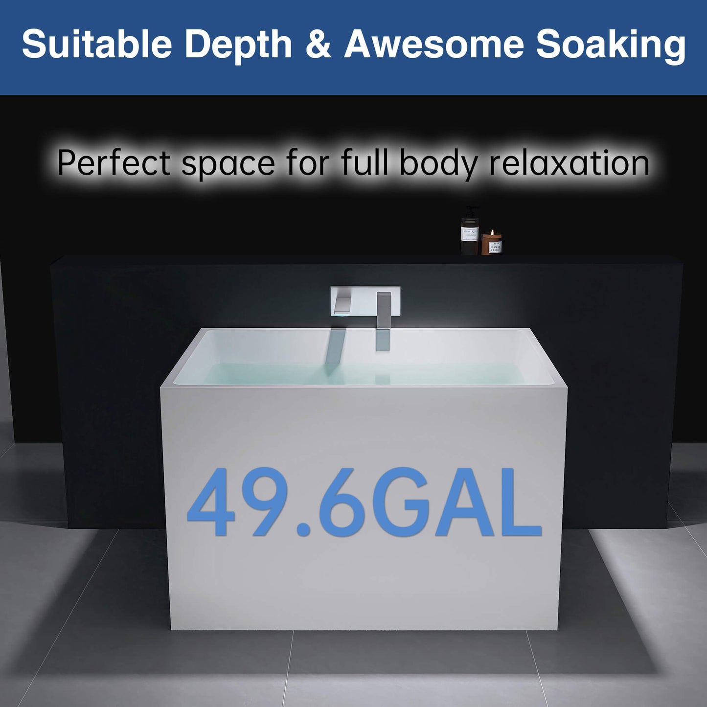 Medunjess 40” Tranquility Freestanding acrylic bathtub