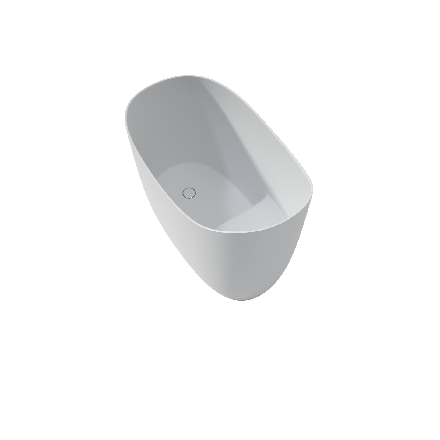 Medunjess 47" Japanese Soaking Tub Matte White Artificial Stone Soaking Tub with Built-in Seat (No Overflow)