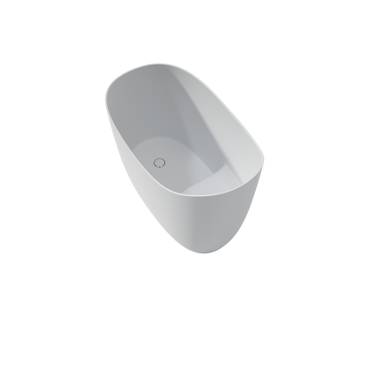 Medunjess 47" Japanese Soaking Tub Matte White Artificial Stone Soaking Tub with Built-in Seat (No Overflow)