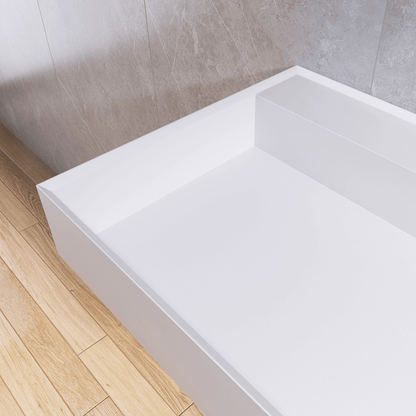 Medunjess 39'' Floatis Wall Mounted Bathroom Sink Solid Surface Sink