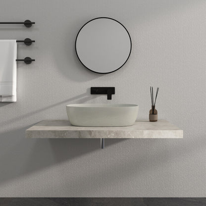 Medunjess 23'' Luna Oval Solid Surface Vessel Sink