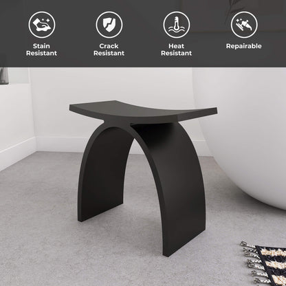 Medunjess Freestanding Shower Seat Solid Surface Shower Stool
