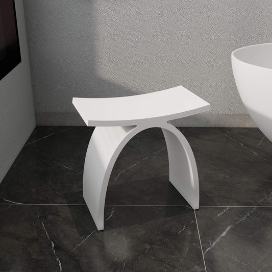 Medunjess Freestanding Shower Seat Solid Surface Shower Stool