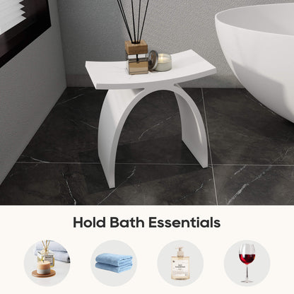 Medunjess Freestanding Shower Seat Solid Surface Shower Stool