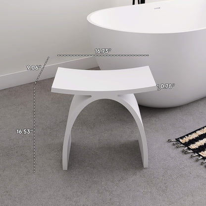 Medunjess Freestanding Shower Seat Solid Surface Shower Stool