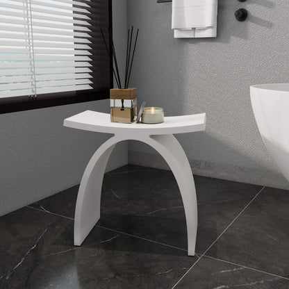 Medunjess Freestanding Shower Seat Solid Surface Shower Stool