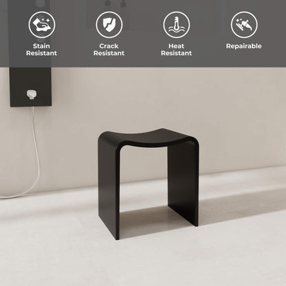Medunjess 16''Solid Surface Shower Stool