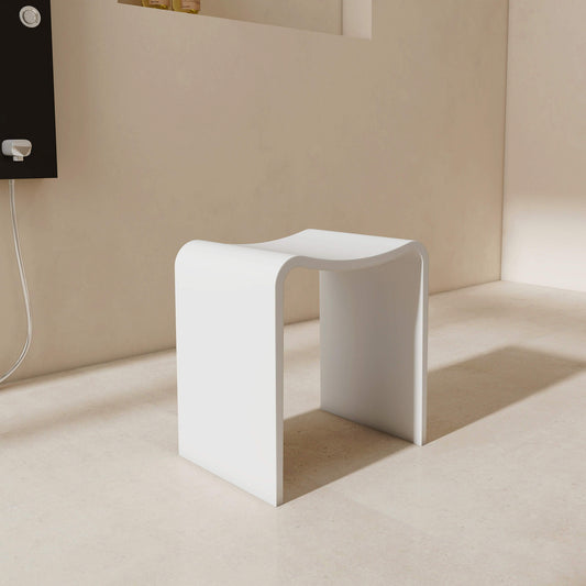 Medunjess 16''Solid Surface Shower Stool