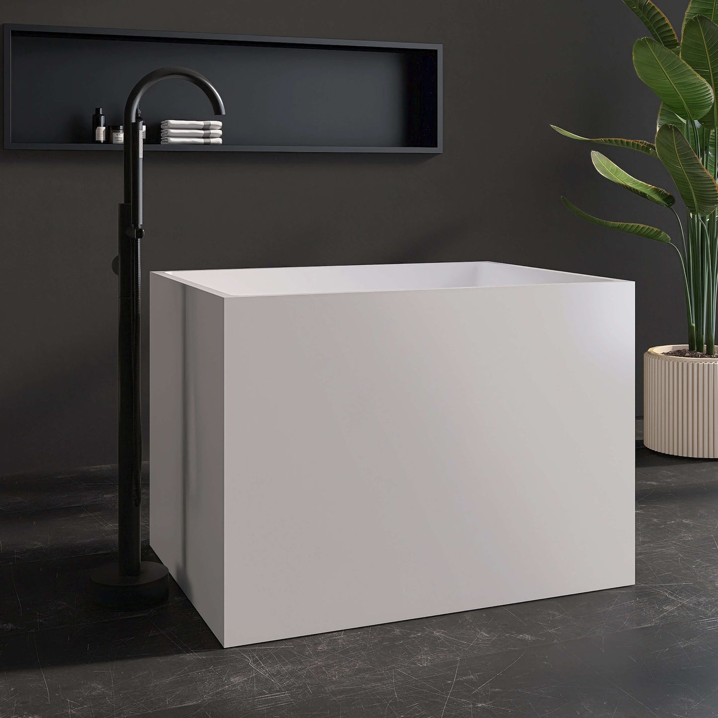 Medunjess 36” Tranquility Freestanding acrylic bathtub