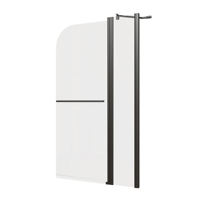 Medunjess DU34-08B 34" W x 58" H Hinged Frameless Bathtub Door