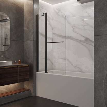 Medunjess DU36-08B 36" W x 58" H Hinged Frameless Tub Door
