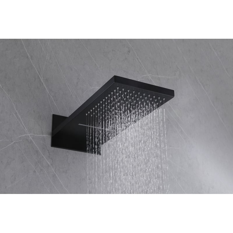 Medunjess Bathroom Matte Black Shower Faucet