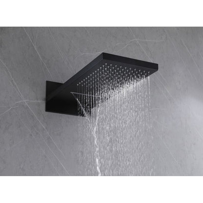 Medunjess Bathroom Matte Black Shower Faucet