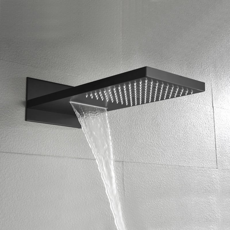 Medunjess Bathroom Matte Black Shower Faucet